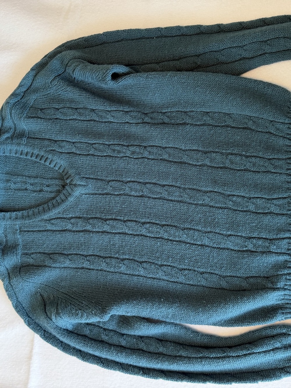 CROSS Bay Cable Knit Sweater in Blue Size Large
